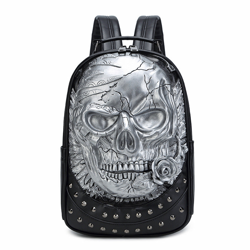 Lion Head 3D Printed Studded Rivet Backpack