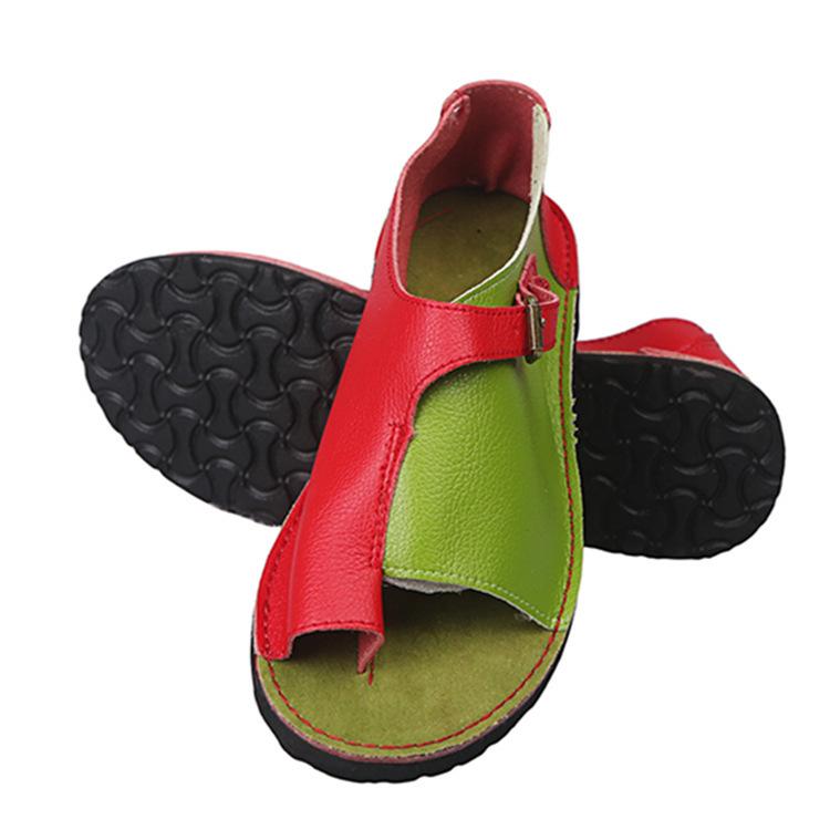 Daily Summer Leather Comfy Buckled Flat Sandals (Buy 2 Free Shipping)