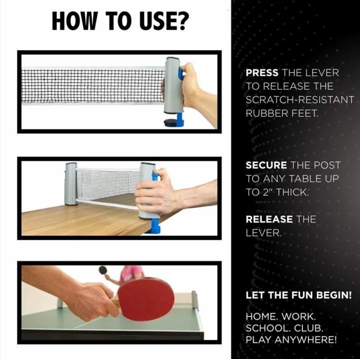 【Discount Today】RETRACTABLE TABLE TENNIS NET🏓