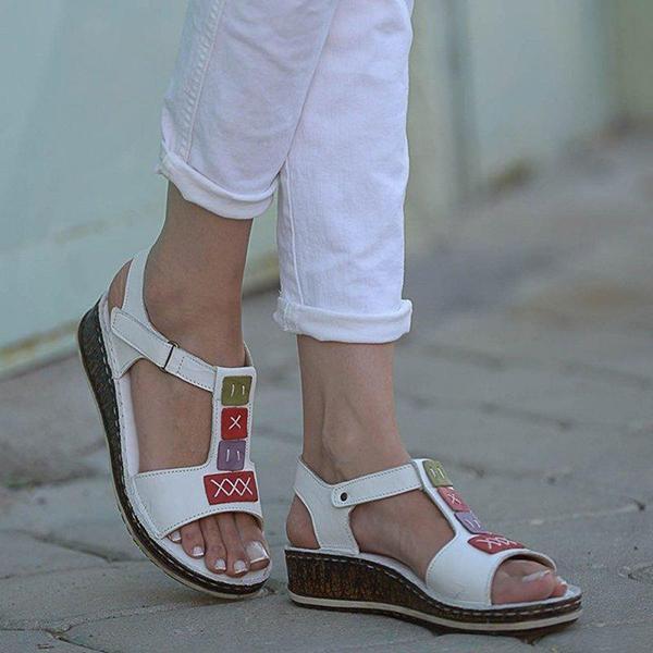 Women's Casual Daily Comfort Open Toe Wedge Sandals