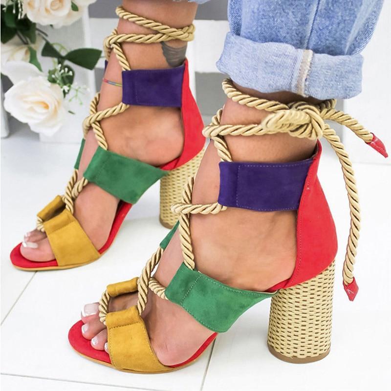 Chic Lace Up High Heel