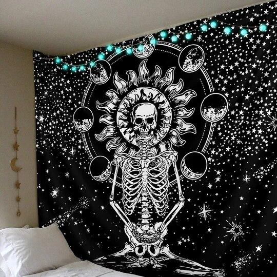Starry Skeleton Tapestry